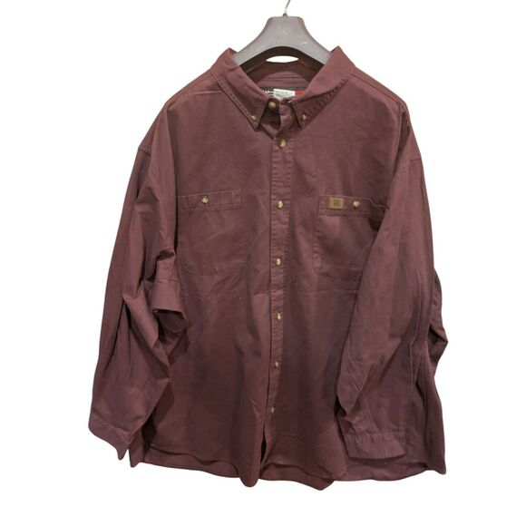 Wrangler Riggs Shirt Mens 4XL Button Down Long Sleeve  Pockets Cotton Heavy Duty - Picture 1 of 3